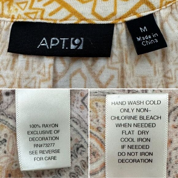 Apt. 9 Boho Geometric Print V-neck Beaded Tank Top - Picture 10 of 11